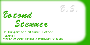 botond stemmer business card